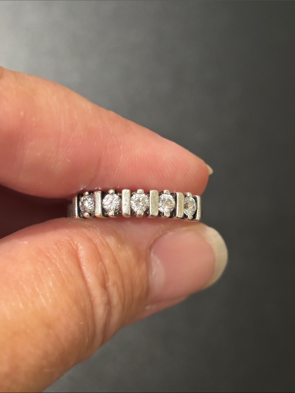 Sterling Silver Channel-Set Diamondique Eternity Ring - Silver - Picture 3 of 4
